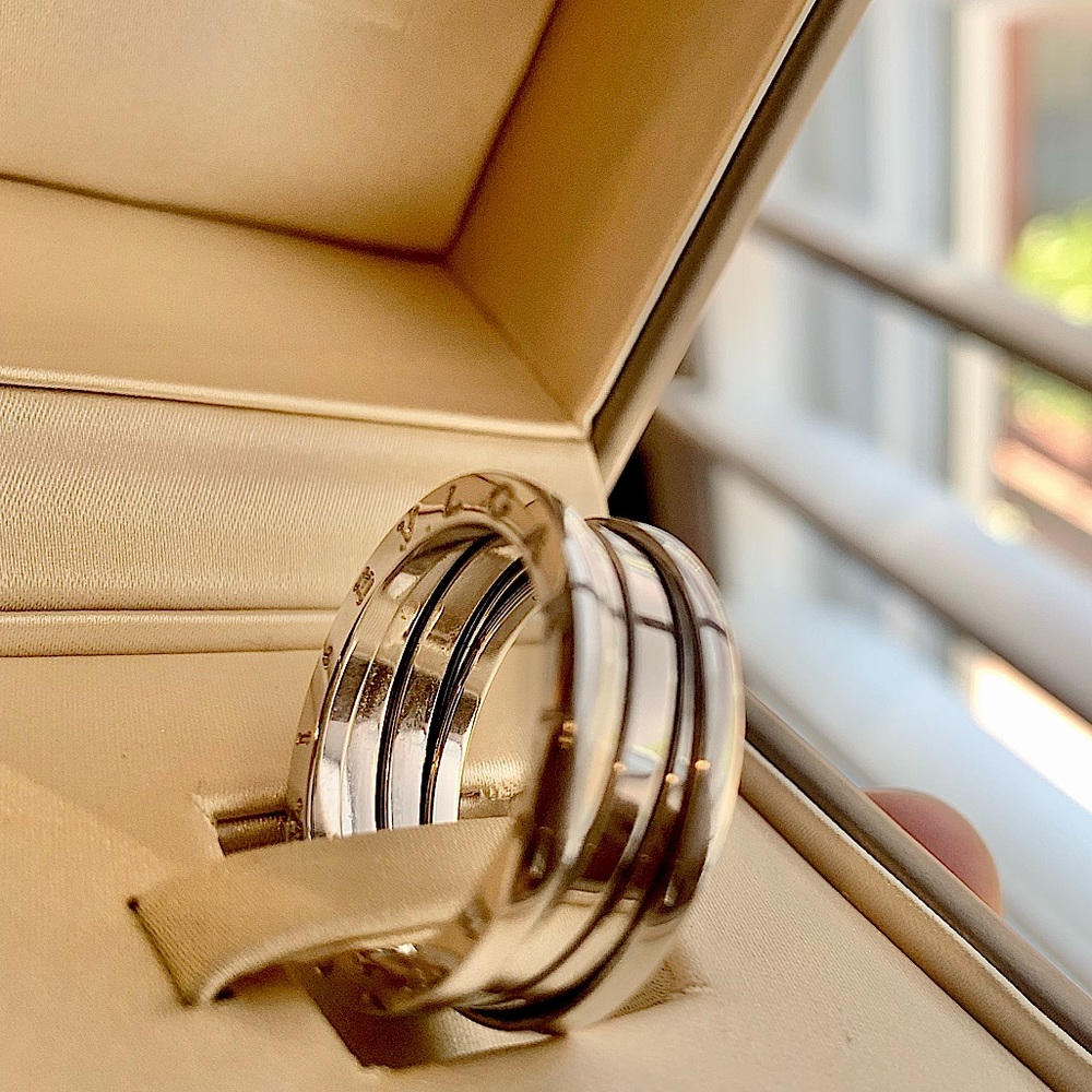 Bvlgari Mens B Zero 1 18k gold 3 Band Ring